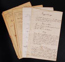 1880 A Nagyatád-Szob-Barcs helyi érdekű gőzmozdonyú vasút, költségvetése, megtérülési számítása, szerződései kb 20 irat