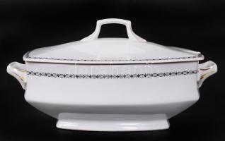 Heisner Eszterhazyg csehszlovák porcelán levestál, szószos kiöntő, hibátlan, jelzett, matricás