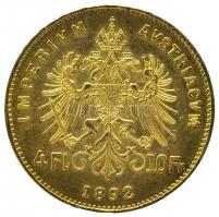 Ausztria 1892. 4Fl Au "Ferenc József" utánveret (3.23g/0.900) T:1-
Austria 1892. 4 Florin-...