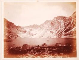 cca 1880 Divald Károly: A magas Tátrából - Aus der hohen Tátra: A Hintzó-tó / Divald: The High-Tatra 32x24cm