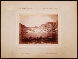 cca 1880 Divald Károly: A magas Tátrából - Aus der hohen Tátra: A Hintzó-tó / Divald: The High-Tatra...