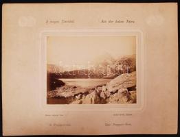 cca 1880 Divald Károly: A magas Tátrából - Aus der hohen Tátra: A Popper-tó / Divald: The High-Tatra...