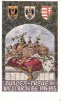 WWI propaganda, German-Austrian-Hungarian crown and crest