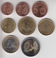 Szlovénia 2007. 1c-2E teljes sor, első sorozat! T:1-,2 Slovenia 2007. 1 Cent - 2 Euro, complete coin set, first serial! C:AU,XF