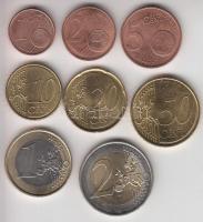 Málta 2008. 1c-2E teljes sor, első sorozat! T:1,2 Malta 2008. 1 Cent - 2 Euro, complete coin set, first serial! C:UNC,XF