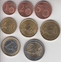 Ciprus 2008. 1c-2E teljes sor, első sorozat! T:1,2 Cyprus 2008. 1 Cent - 2 Euro, complete coin set, first serial! C:UNC,XF