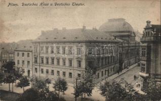 Plzen, Pilsen; Deutsches Haus und Theater / German community hall and theatre (EK)