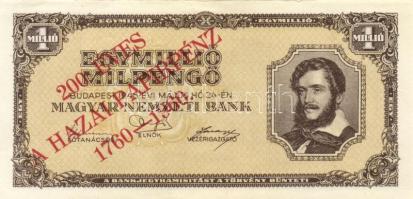 1930. 100P "10 éves a Magyar Éremgyűjtők Egyesülete 1969-1979" felülbélyegzéssel + 1946. 1...