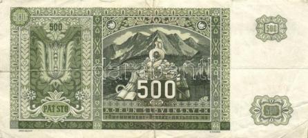 Szlovákia 1941. 500K T:III
Slovakia 1941. 500 Korun C:F