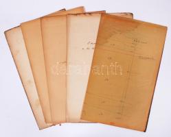 1897 A Káposztásmegyeri vízmű és Szentendre közötti összekötés tervei 4 db nagyméretű tervrajz és számítások