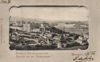 Budapest I. Krisztinaváros a Gellért-hegyről, Tabán, Divald Károly