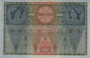 1902. 1000K (3x), piros "Deutschösterreich" bélyegzővel T:II-