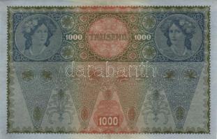 1902. 1000K (3x), piros "Deutschösterreich" bélyegzővel T:II-