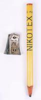 Nikotex ceruza és Faber fém hegyező, h:19 cm