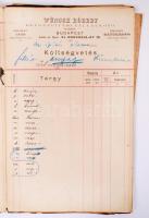 1897 A káposztásmegyeri víz átemelőtelep építésének tervei, költségvetése 30 oldal, benne 8 rajzolt ...