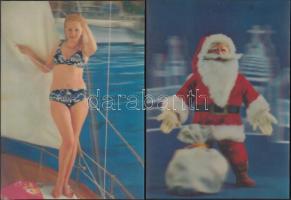 11 db modern, dimenziós lap / 11 modern dimensional postcards