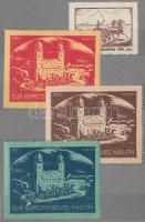 139 db régi magyar és külföldi illetékbélyeg + 51 db levélzáró és segélybélyeg 2 db 6 lapos közepes berakóban