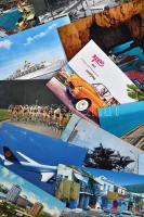 57 db modern motívum lap közlekedés témában, főként hajó, repülő, autó és vonat motívumú lapok / 57 modern motive cards, ship, plane, car, train
