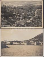 2 db régi külföldi városképes lap: Cetinje és Dubrovnik / 2 old postcards