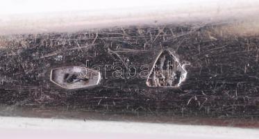 2 db díszített ezüst (Ag.) villa, jelzett, monogramos, h:19 cm, nettó:101 g