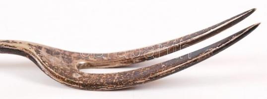 Ezüst (Ag.) húsvilla,  jelzett, h:21 cm, nettó:66 g