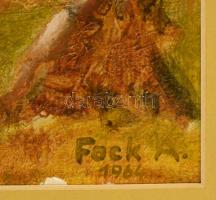 Fock jelzéssel: Szénabálák, olaj, karton, paszpartuban, fa keretben, 25×43 cm