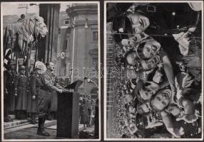 cca 1940 Adolf Hitler a hatalomban 2 db gyűjtőkép (egyik hajtott)