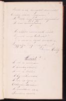 cca 1880 Emlékkönyv versekkel