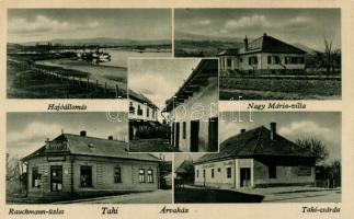 Tahi, Hajóállomás, Nagy Mária villa, Rauchmann üzlet, Árvaház, Tahi csárda