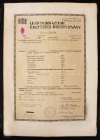 1940 Filozófia oklevél szép függő viaszpecséttel, hozzá tanári oklevél is egyéb bizonyítványok