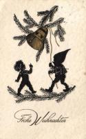 Christmas, silhouettes, dwarf (EK)