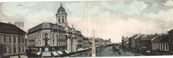 Arad Andrássy tér / square, panoramacard