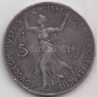 Ausztria 1908. 5K Ag Jubileum T:2- Austria 1908. 5 Corona Ag Jubilee C:VF