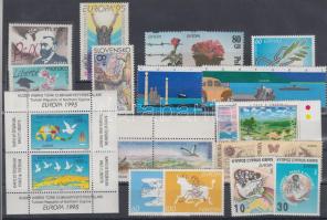 Europe CEPT: 12 klf countries 19 klf stamps + 1 block, Europa CEPT 12 klf ország 19 klf bélyeg + 1 blokk