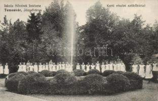 Temesvár, Józsefváros, Iskola Nővérek Intézete / Catholic boarding school, park