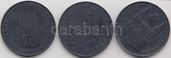 NDK 1967. 3db ezüstözött emlékérem (26,5mm) dísztokban T:1,2 GDR 1967. 3 silvered medallion in case C:UNC,XF