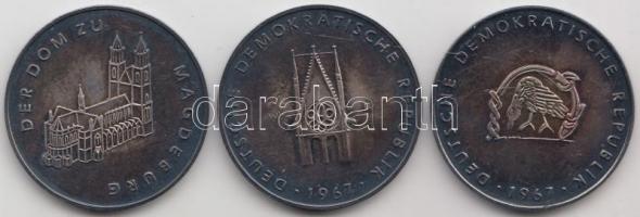NDK 1967. 3db ezüstözött emlékérem (26,5mm) dísztokban T:1,2
GDR 1967. 3 silvered medallion in case ...