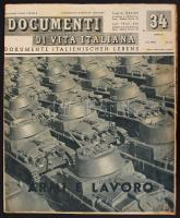1943 Documenti di vita italiana. Dokumente italienischen Lebens. Nr. 34. Armi e lavoro. Képes háborús magazin száma az olasz fegyvergyártásról /  Magazin from WWII with pictures of manufacturing weapons