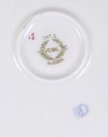 O & EG Royal Austria  füles kínálótál, matricás, kopott, jelzett, hibátlan, d:28 cm