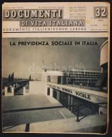 1943 Documenti di vita italiana. Dokumente italienischen Lebens. Nr. 32. La previdenza sociale in Italia. Olasz-német képes magazin /  Italian-German bilingual magazin from World War II
