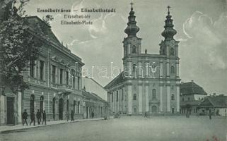 Erzsébetváros Erzsébet tér / square, church