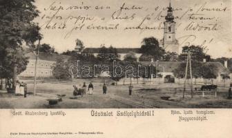 Székelyhíd, Gr. Stubenberg-kastély, Római katolikus templom, Nagyvendéglő / castle, church, restaurant (small tear)