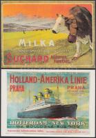 8 db modern reprint reklámlapok / 8 modern reprint cards, advertisement