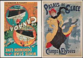 8 db modern reprint reklámlapok / 8 modern reprint cards, advertisement