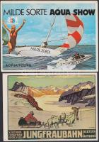 8 db modern reprint reklámlapok / 8 modern reprint cards, advertisement