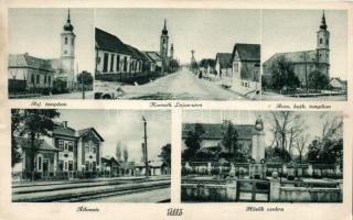 Üllő, Református és Római katolikus templom, Kossuth Lajos utca, vasútállomás, Hősök szobra (EK)