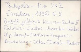 1956. 06. 09. Az Aranycsapat Lisszabonban a Portugália elleni meccs előtt, Magyarország-Portugália (...