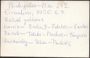 1956. 06. 09. Az Aranycsapat Lisszabonban a Portugália elleni meccs előtt, Magyarország-Portugália (...