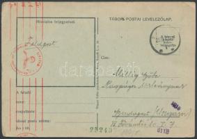 1942 Tábori lap Baranovicéből (Belorusszia) német tábori postán feladva, Wehrmacht cenzúrával Budapestre, érdekes tartalommal