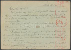 1942 Tábori lap Baranovicéből (Belorusszia) német tábori postán feladva, Wehrmacht cenzúrával Budape...